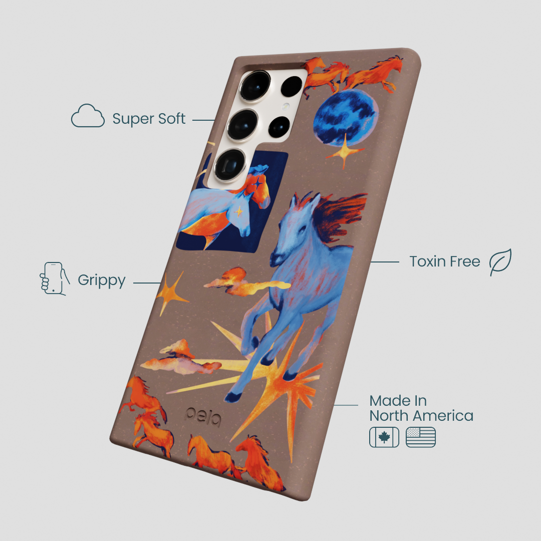 Chocolate Brown Horse Dreamers Samsung Galaxy S24 Ultra Case