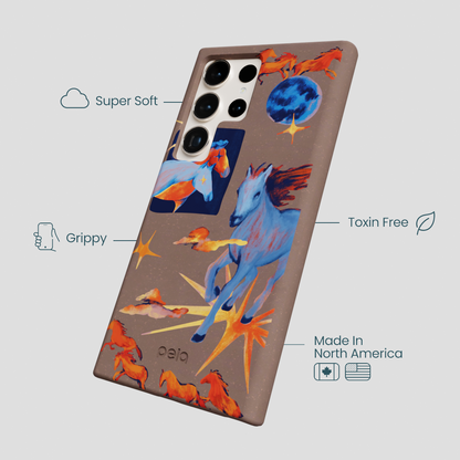 Chocolate Brown Horse Dreamers Samsung Galaxy S24 Ultra Case