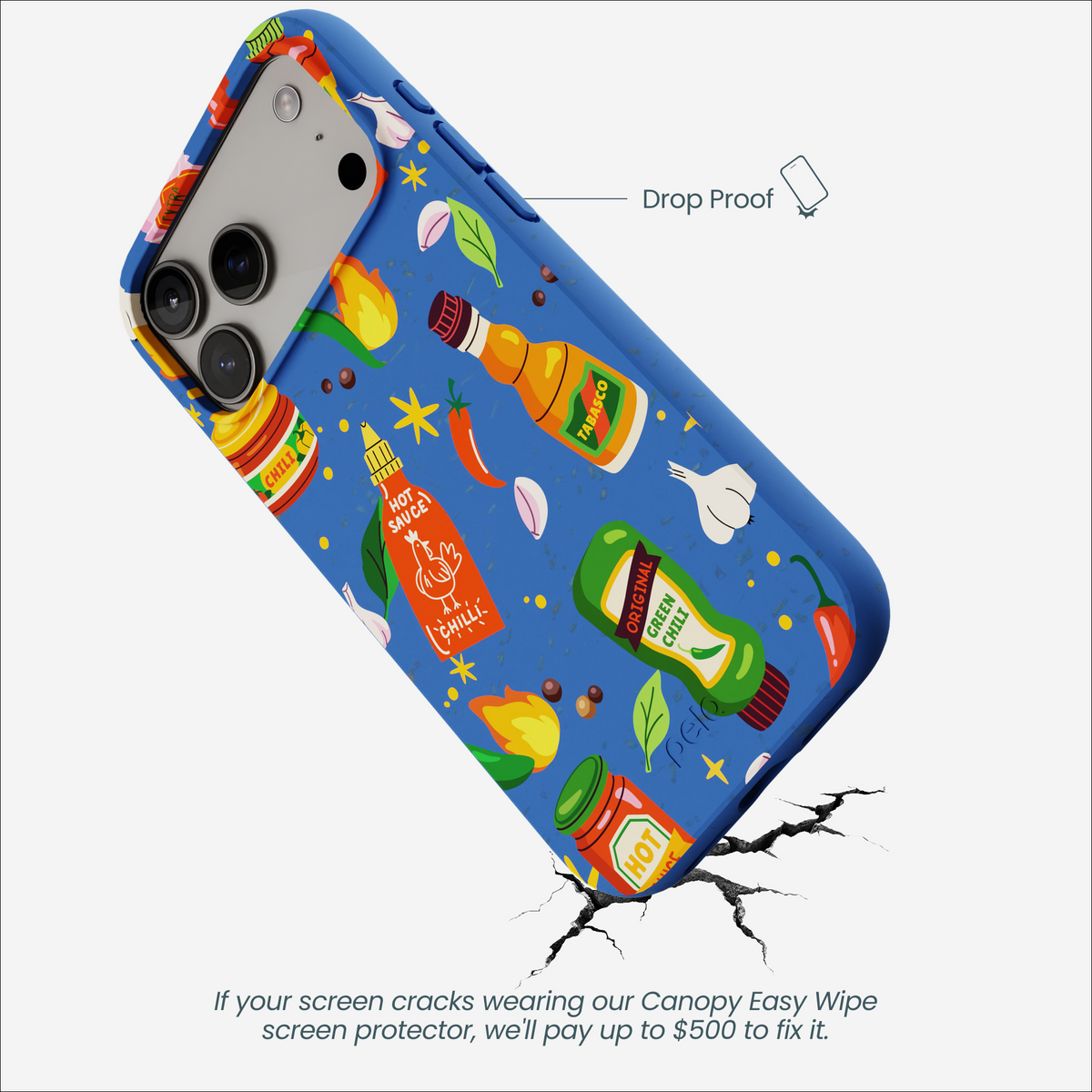Electric Blue Hot Stuff iPhone 17 Pro Max Case