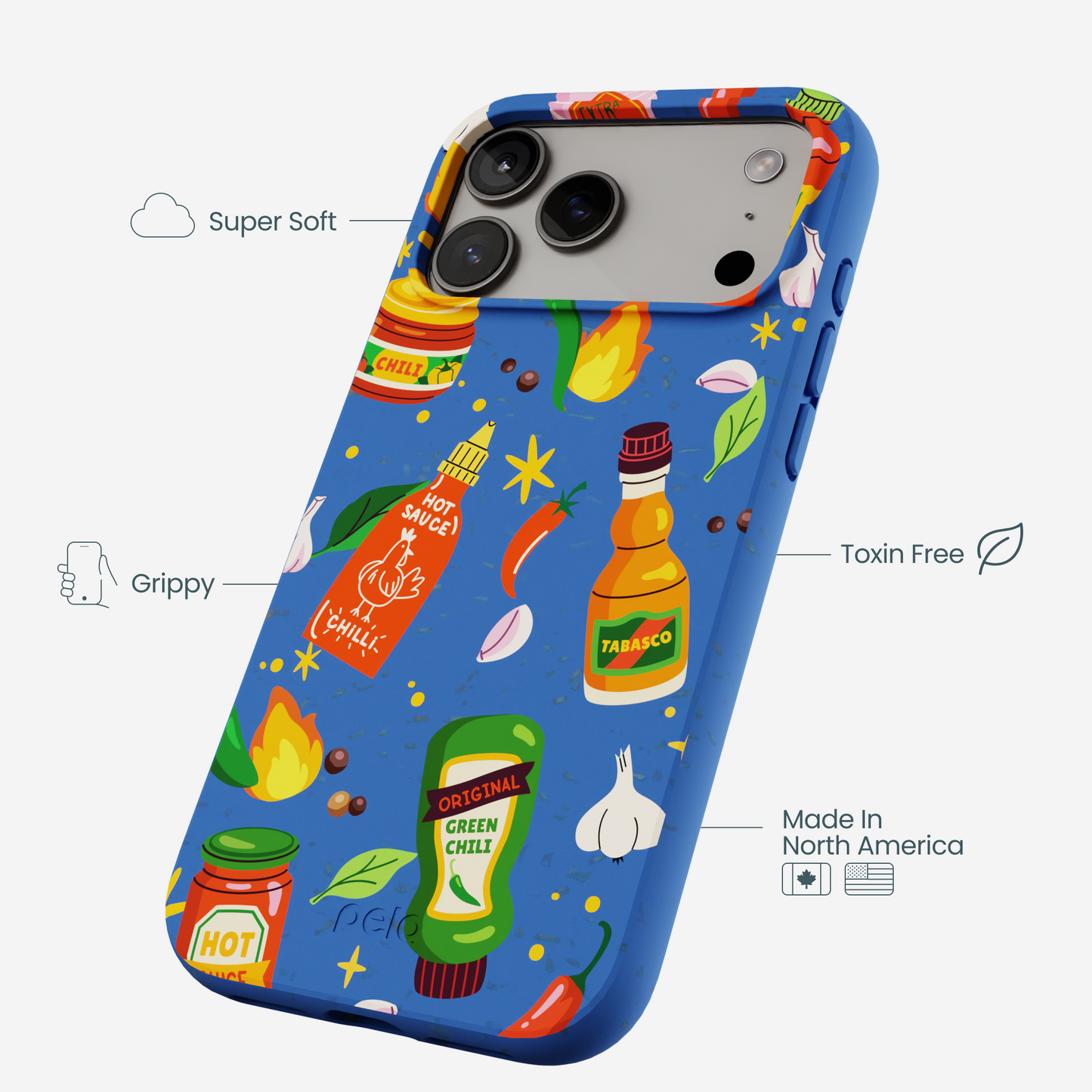 Electric Blue Hot Stuff iPhone 17 Pro Max Case