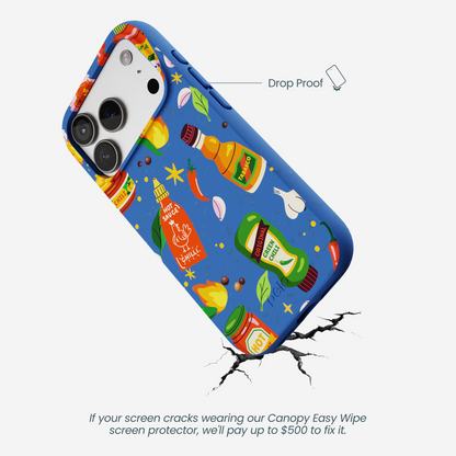 Electric Blue Hot Stuff iPhone 17 Pro Case