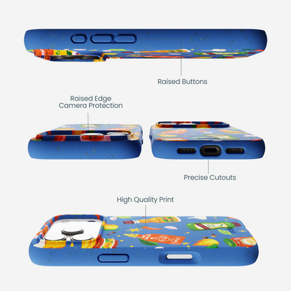 Electric Blue Hot Stuff iPhone 17 Pro Case