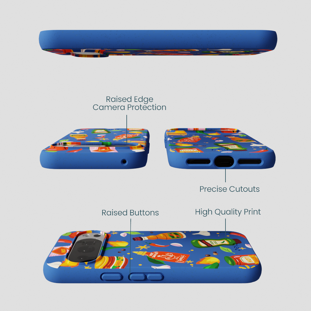 Electric Blue Hot Stuff Google Pixel 10/10 Pro Case