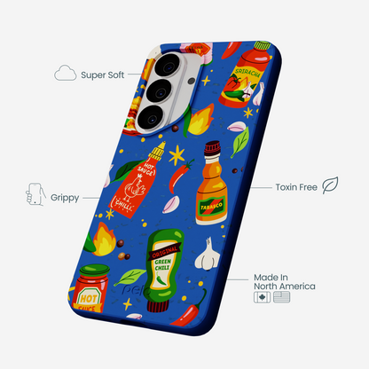 Electric Blue Hot Stuff Samsung Galaxy S26 Case