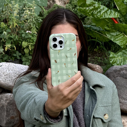 Sage Green Fall Gingham Google Pixel 10/10 Pro Case