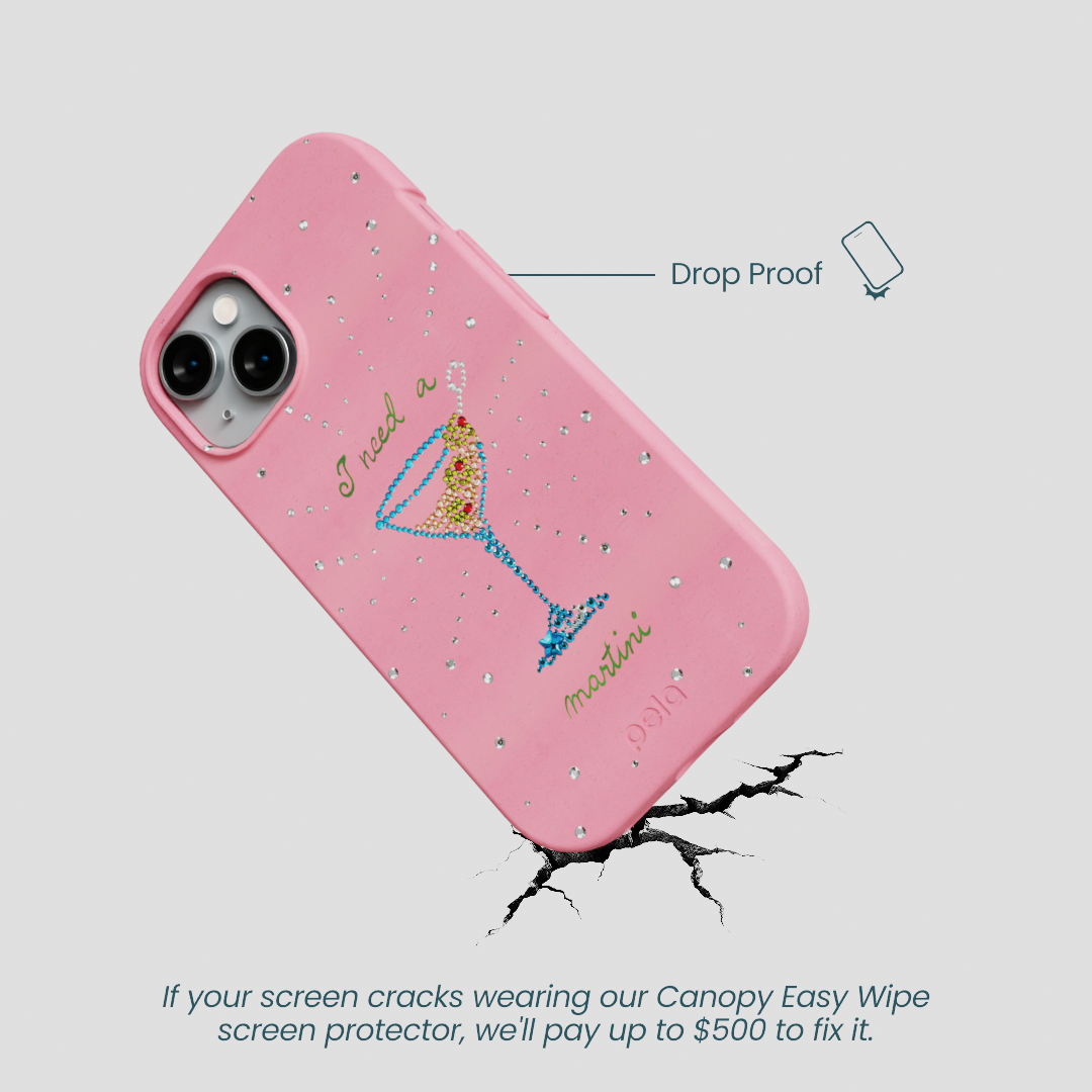 Bubblegum Pink I Need A Martini iPhone 14 Case