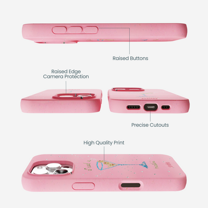 Bubblegum Pink I Need A Martini iPhone 16 Pro Max Case