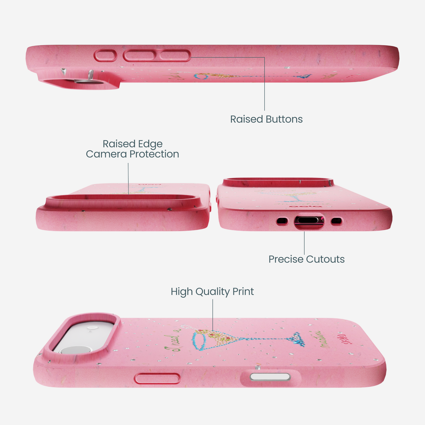 Bubblegum Pink I Need A Martini iPhone Air Case