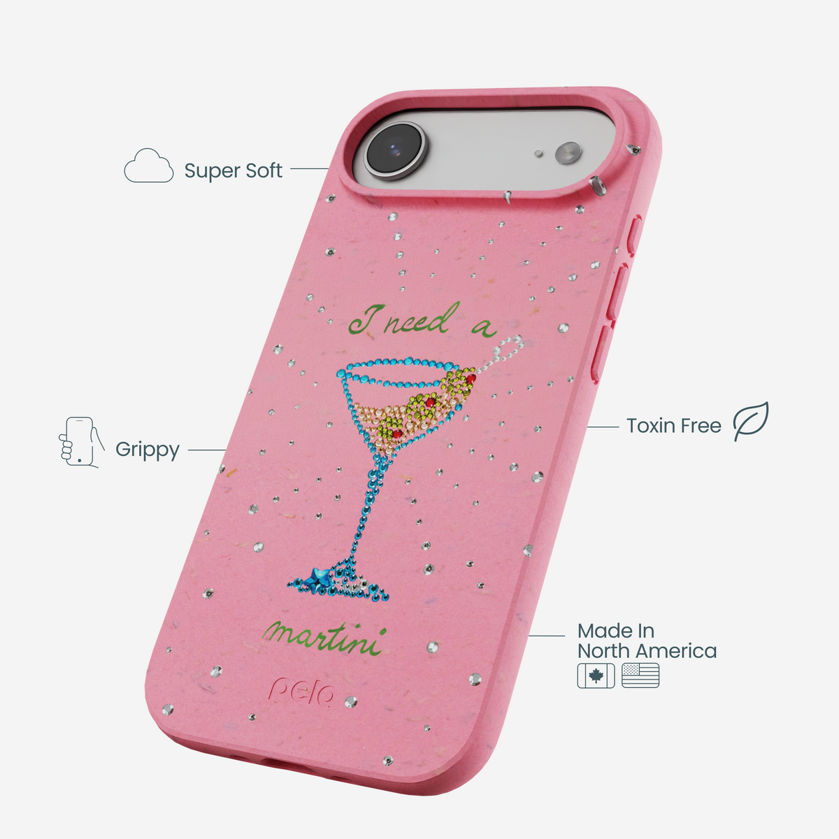 Bubblegum Pink I Need A Martini iPhone Air Case
