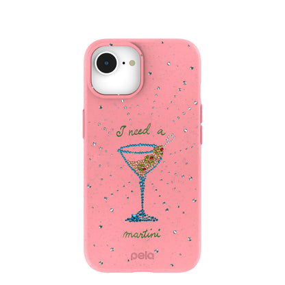Bubblegum Pink I Need A Martini iPhone 16e/17e Case