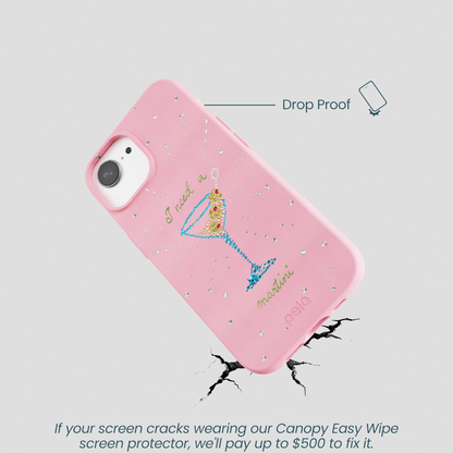 Bubblegum Pink I Need A Martini iPhone 16e/17e Case