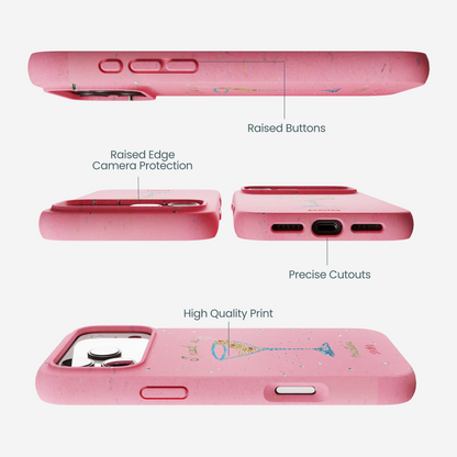 Bubblegum Pink I Need A Martini iPhone 17 Pro Max Case