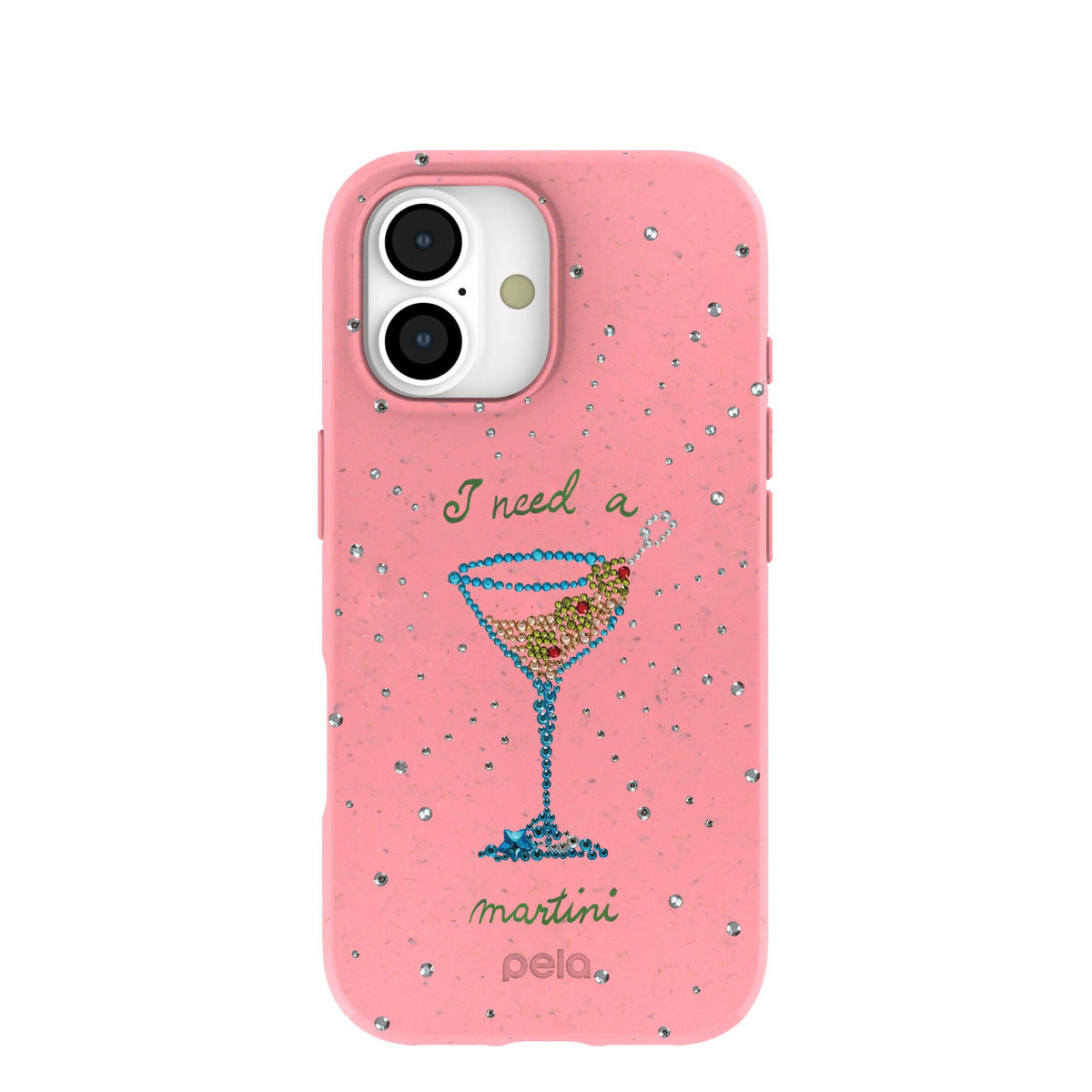Bubblegum Pink I Need A Martini iPhone 17 Case