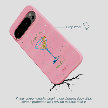 Bubblegum Pink I Need A Martini Google Pixel 10 Pro XL Case