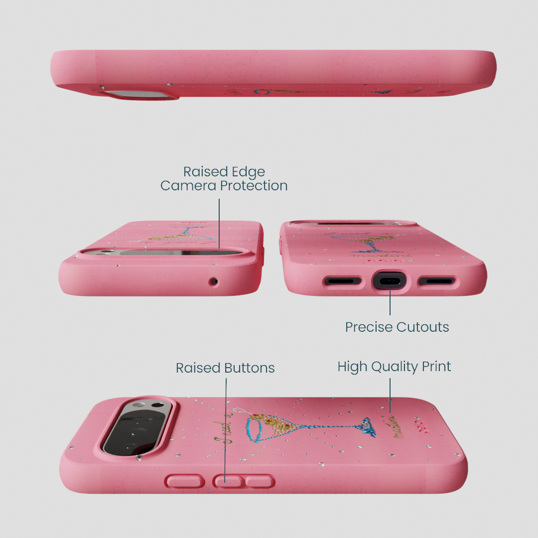 Bubblegum Pink I Need A Martini Google Pixel 10 Pro XL Case