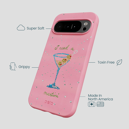 Bubblegum Pink I Need A Martini Google Pixel 10 Pro XL Case
