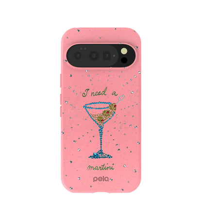 Bubblegum Pink I Need A Martini Google Pixel 10/10 Pro Case