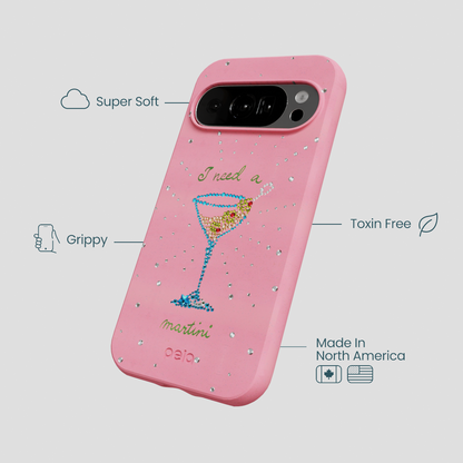 Bubblegum Pink I Need A Martini Google Pixel 10/10 Pro Case