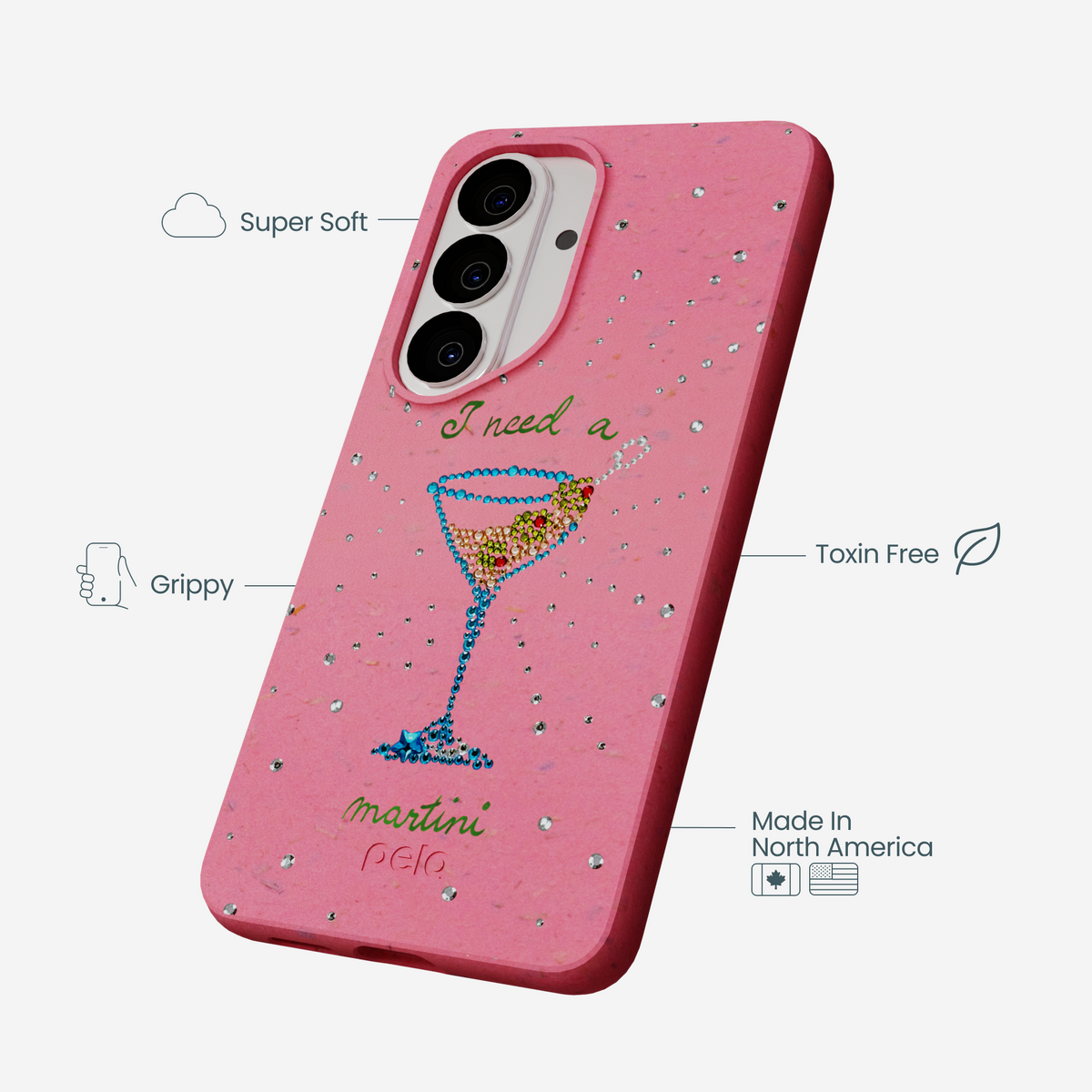 Bubblegum Pink I Need A Martini Samsung Galaxy S26 Case