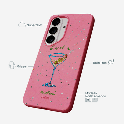 Bubblegum Pink I Need A Martini Samsung Galaxy S26 Case