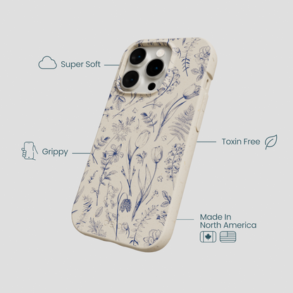 London Fog Indigo Bouquet iPhone 15 Pro Case