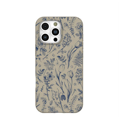 London Fog Indigo Bouquet iPhone 16 Pro Max Case