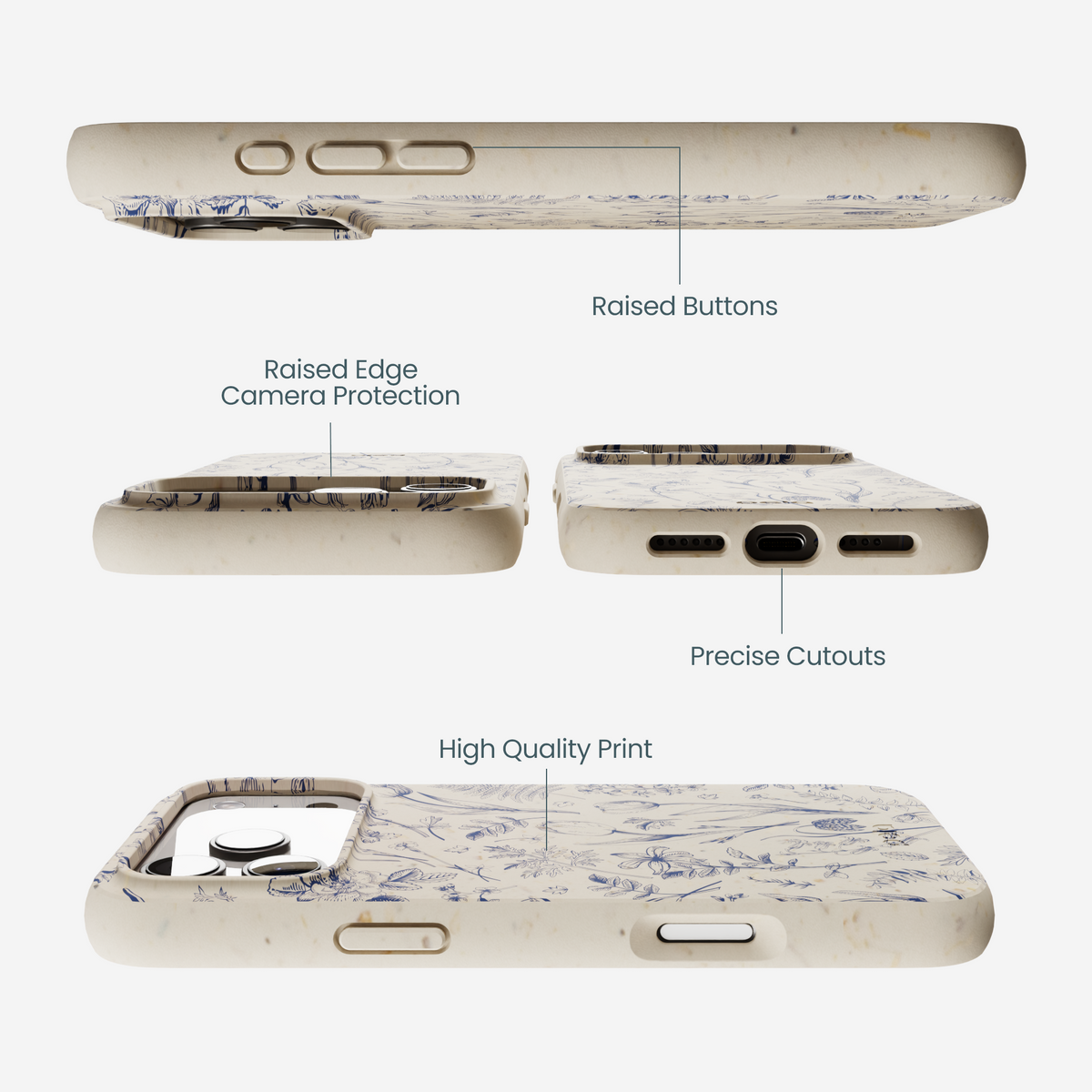 London Fog Indigo Bouquet iPhone 17 Pro Max Case