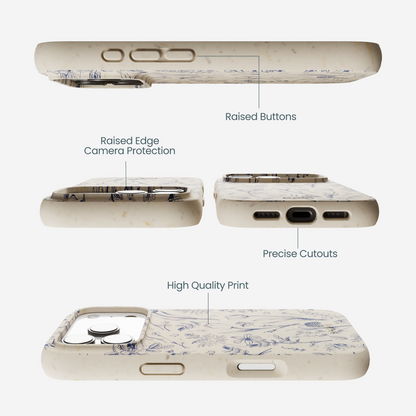 London Fog Indigo Bouquet iPhone 17 Pro Case