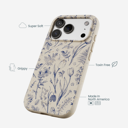 London Fog Indigo Bouquet iPhone 17 Pro Case