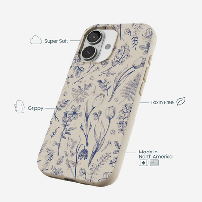 London Fog Indigo Bouquet iPhone 17 Case