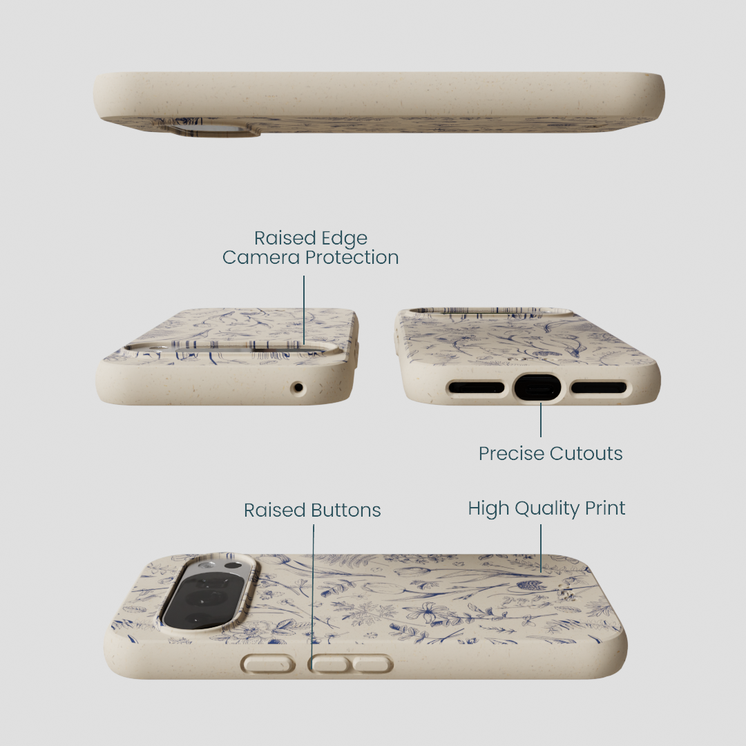 London Fog Indigo Bouquet Google Pixel 10/10 Pro Case