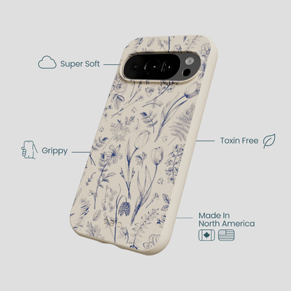 London Fog Indigo Bouquet Google Pixel 10/10 Pro Case