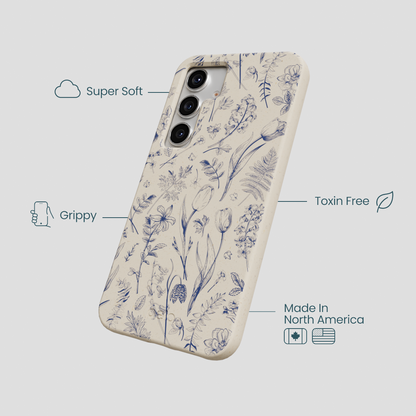 London Fog Indigo Bouquet Samsung Galaxy S25 Case