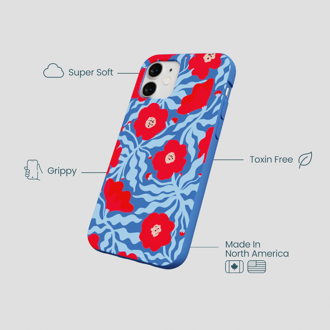 Electric Blue Indigo Ember iPhone 12 Mini Case