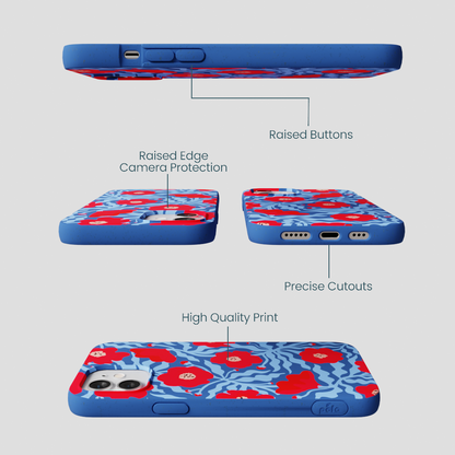 Electric Blue Indigo Ember iPhone 12/ iPhone 12 Pro Case