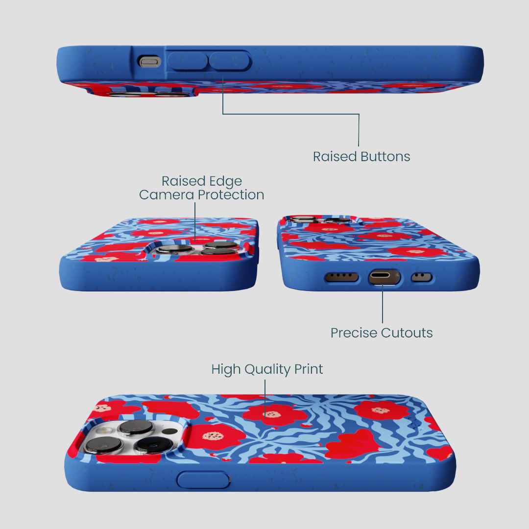 Electric Blue Indigo Ember iPhone 13 Pro Max Case