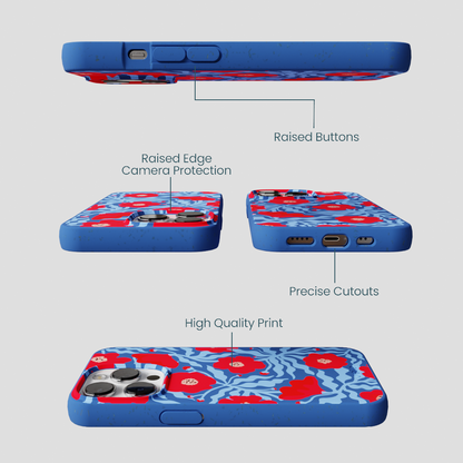 Electric Blue Indigo Ember iPhone 13 Pro Case