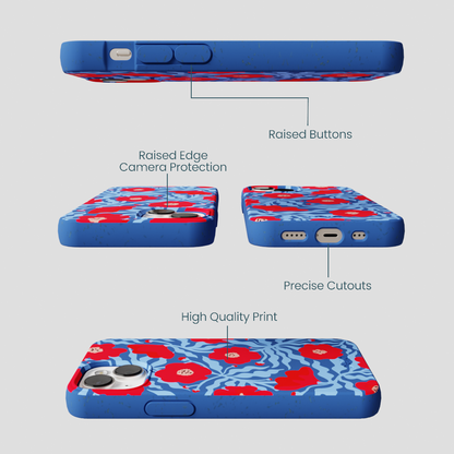 Electric Blue Indigo Ember iPhone 13 Case