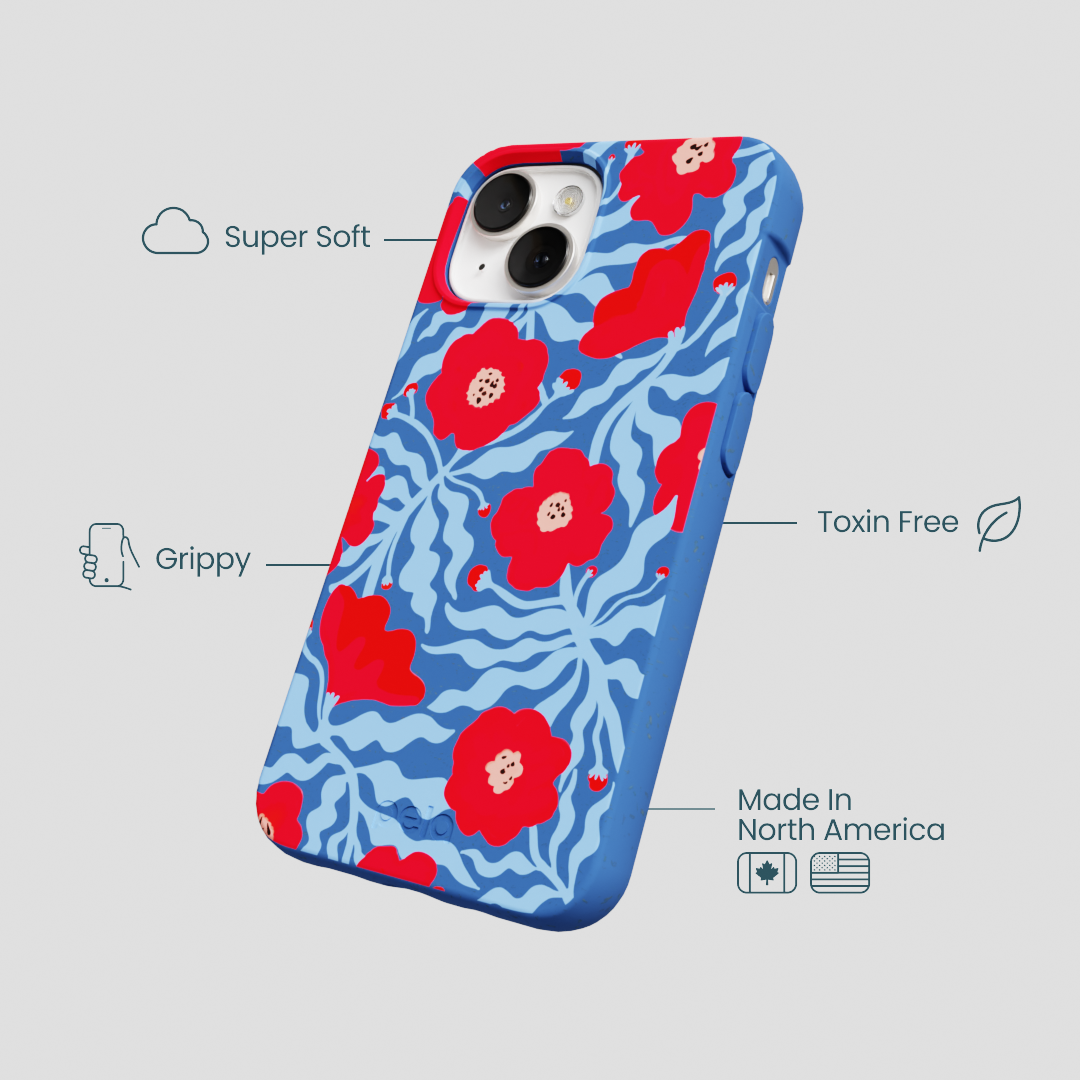 Electric Blue Indigo Ember iPhone 13 Case