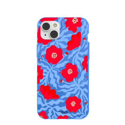 Electric Blue Indigo Ember iPhone 14 Plus Case
