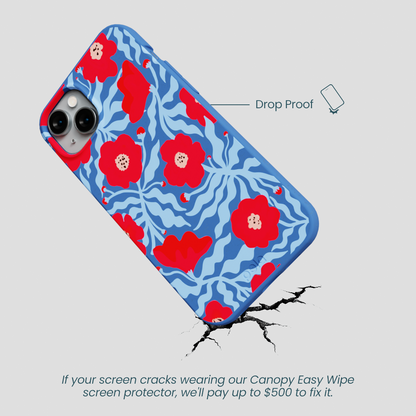 Electric Blue Indigo Ember iPhone 14 Plus Case