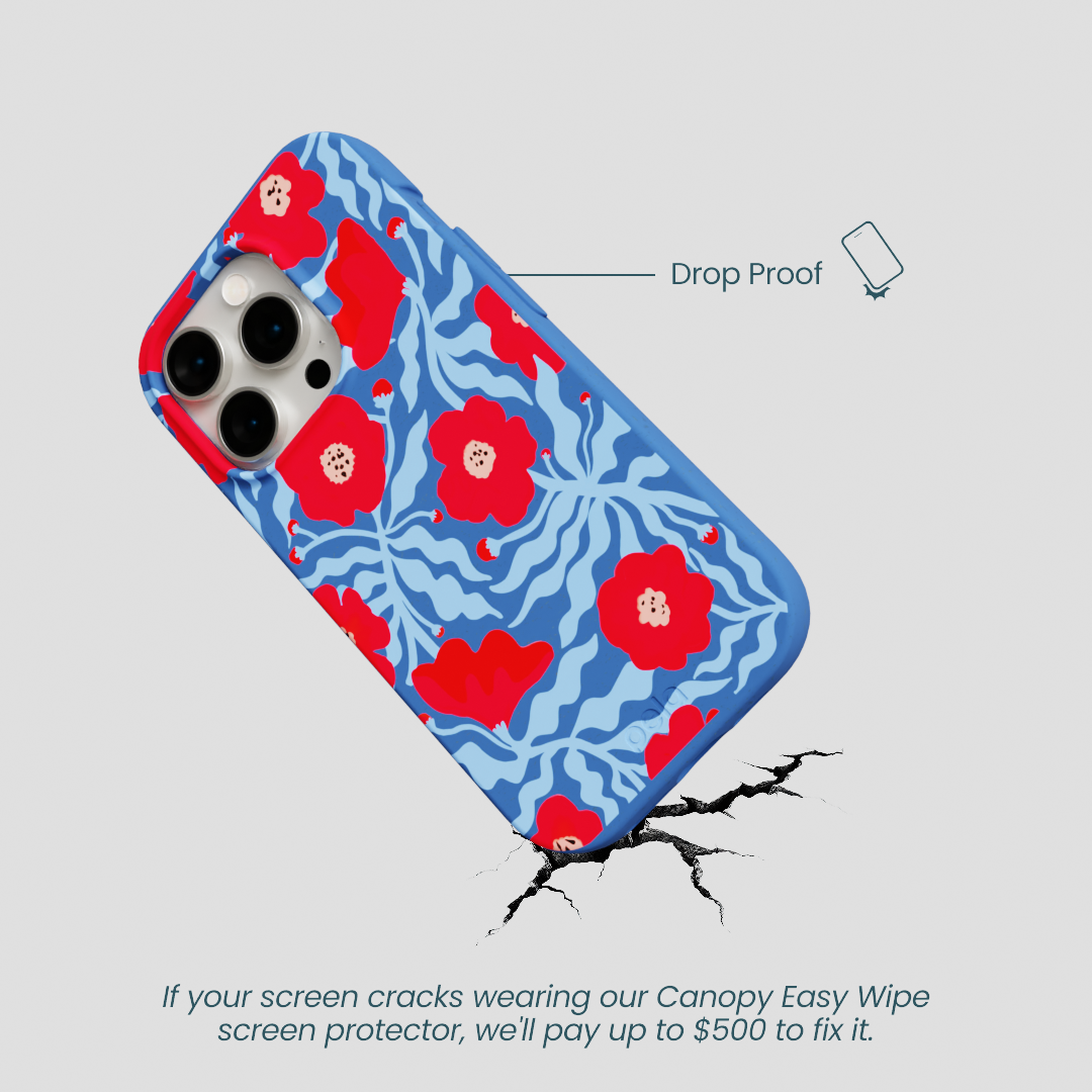 Electric Blue Indigo Ember iPhone 14 Pro Case