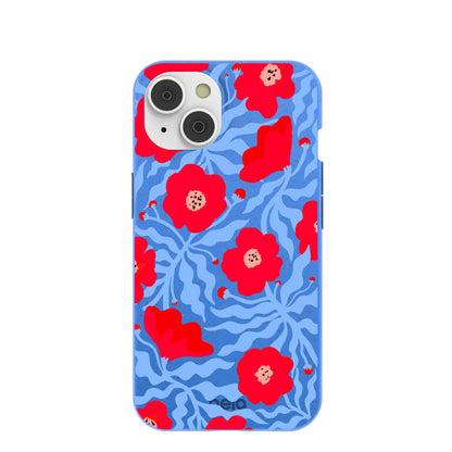 Electric Blue Indigo Ember iPhone 14 Case