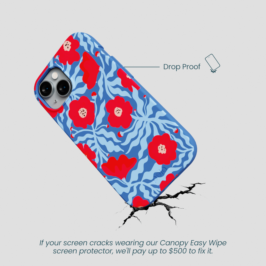 Electric Blue Indigo Ember iPhone 14 Case