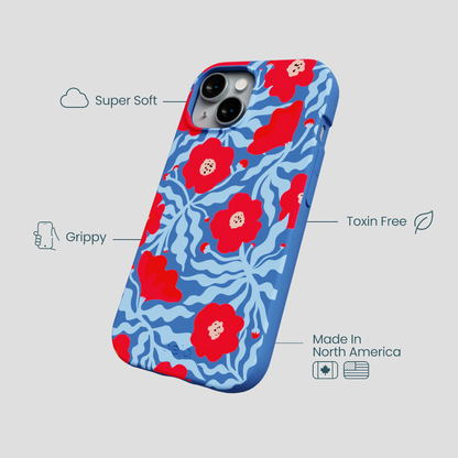 Electric Blue Indigo Ember iPhone 14 Case