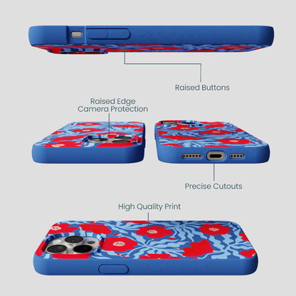 Electric Blue Indigo Ember iPhone 15 Pro Max Case