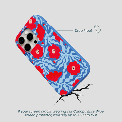 Electric Blue Indigo Ember iPhone 15 Pro Case