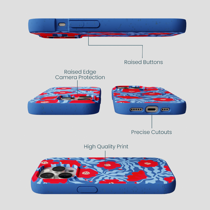 Electric Blue Indigo Ember iPhone 15 Pro Case