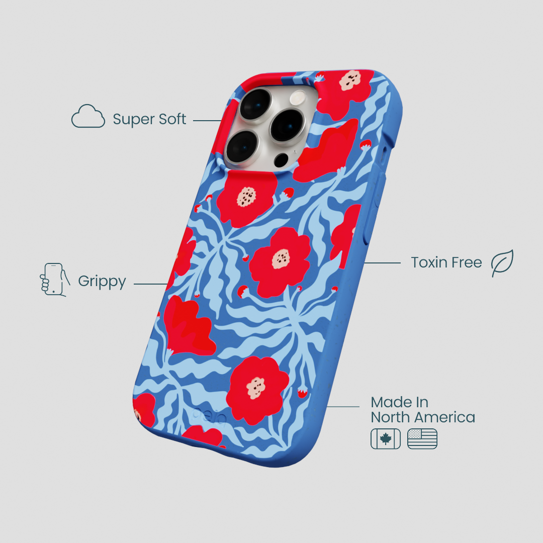 Electric Blue Indigo Ember iPhone 15 Pro Case
