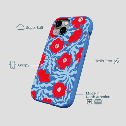 Electric Blue Indigo Ember iPhone 15 Case